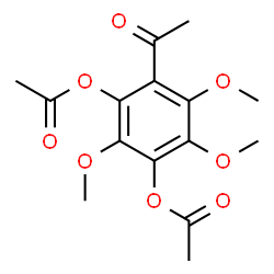 ChemSpider 2D Image | 4-Acetyl-2,5,6-trimethoxy-1,3-phenylene diacetate | C15H18O8