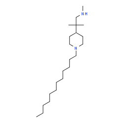 ChemSpider 2D Image | 2-(1-Dodecyl-4-piperidinyl)-N,2-dimethyl-1-propanamine | C22H46N2