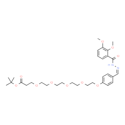 ChemSpider 2D Image | 2-Methyl-2-propanyl 1-(4-{(Z)-[(2,3-dimethoxybenzoyl)hydrazono]methyl}phenoxy)-3,6,9,12-tetraoxapentadecan-15-oate | C31H44N2O10