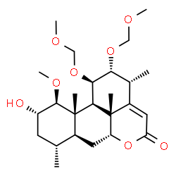 ChemSpider 2D Image | (1beta,2alpha,11beta,12alpha)-2-Hydroxy-1-methoxy-11,12-bis(methoxymethoxy)picras-14-en-16-one | C25H40O8