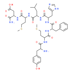 ChemSpider 2D Image | Tyrosylmethionylphenylalanylhistidylleucylmethionyl-alpha-asparagine | C44H62N10O10S2