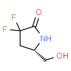 ChemSpider 2D Image | (S)-3,3-Difluoro-5-(hydroxymethyl)pyrrolidin-2-one | C5H7F2NO2