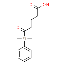 ChemSpider 2D Image | 5-[Dimethyl(phenyl)silyl]-5-oxopentanoic acid | C13H18O3Si