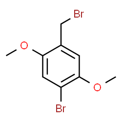 ChemSpider 2D Image | 1-Bromo-4-(bromomethyl)-2,5-dimethoxybenzene | C9H10Br2O2