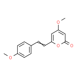 ChemSpider 2D Image | 4-Methoxy-6-[2-(4-methoxyphenyl)vinyl]-2H-pyran-2-one | C15H14O4