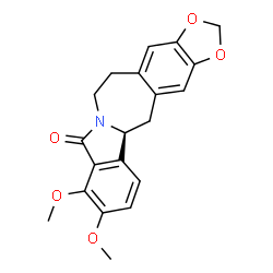 ChemSpider 2D Image | (14aS)-3,4-Dimethoxy-7,8,14,14a-tetrahydro-5H-[1,3]dioxolo[4,5-h]isoindolo[1,2-b][3]benzazepin-5-one | C20H19NO5