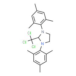 ChemSpider 2D Image | 1,3-Dimesityl-2-(trichloromethyl)imidazolidine | C22H27Cl3N2