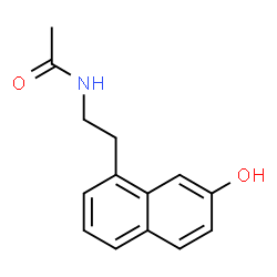 ChemSpider 2D Image | N-(2-(7-hydroxy-1-naphthyl)ethyl)acetamide | C14H15NO2