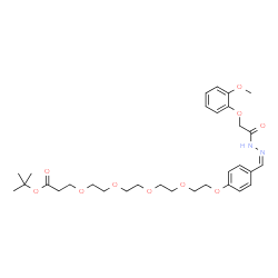 ChemSpider 2D Image | 2-Methyl-2-propanyl 1-{4-[(Z)-{[(2-methoxyphenoxy)acetyl]hydrazono}methyl]phenoxy}-3,6,9,12-tetraoxapentadecan-15-oate | C31H44N2O10