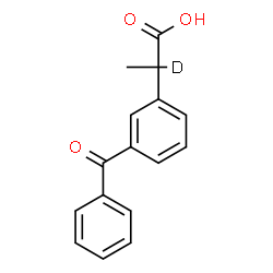 ChemSpider 2D Image | 2-(3-Benzoylphenyl)(2-~2~H)propanoic acid | C16H13DO3