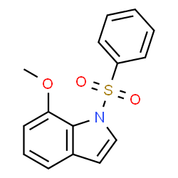 ChemSpider 2D Image | 7-Methoxy-1-(phenylsulfonyl)-1H-indole | C15H13NO3S
