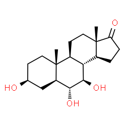 ChemSpider 2D Image | (3beta,5alpha,6alpha,7beta)-3,6,7-Trihydroxyandrostan-17-one | C19H30O4