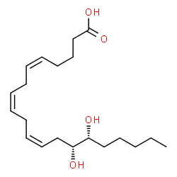 ChemSpider 2D Image | (5Z,8Z,11Z,14R,15R)-14,15-Dihydroxy-5,8,11-icosatrienoic acid | C20H34O4