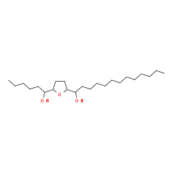 ChemSpider 2D Image | 1-[5-(1-Hydroxyhexyl)tetrahydro-2-furanyl]-1-tridecanol | C23H46O3