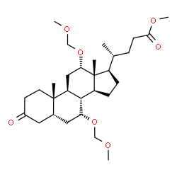 ChemSpider 2D Image | Methyl (5beta,7alpha,12alpha)-7,12-bis(methoxymethoxy)-3-oxocholan-24-oate | C29H48O7