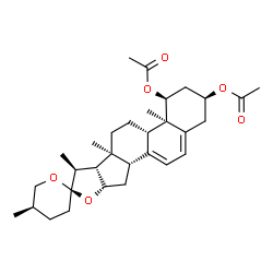 ChemSpider 2D Image | (1alpha,3alpha,25R)-Spirosta-5,7-dien-1,3-diyl diacetate | C31H44O6