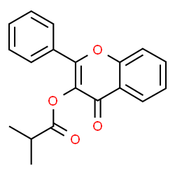 ChemSpider 2D Image | 4-Oxo-2-phenyl-4H-chromen-3-yl 2-methylpropanoate | C19H16O4