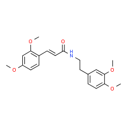 ChemSpider 2D Image | (2E)-3-(2,4-Dimethoxyphenyl)-N-[2-(3,4-dimethoxyphenyl)ethyl]acrylamide | C21H25NO5