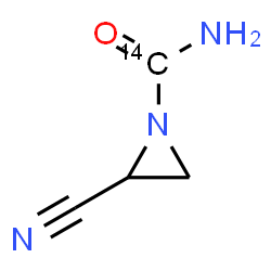 ChemSpider 2D Image | 2-Cyano-1-aziridine(~14~C)carboxamide | C314CH5N3O