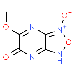 ChemSpider 2D Image | 6-Methoxy[1,2,5]oxadiazolo[3,4-b]pyrazin-5(3H)-one 1-oxide | C5H4N4O4
