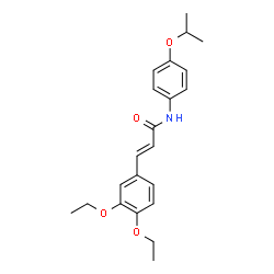 ChemSpider 2D Image | (2E)-3-(3,4-Diethoxyphenyl)-N-(4-isopropoxyphenyl)acrylamide | C22H27NO4