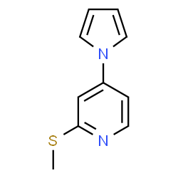ChemSpider 2D Image | 2-(Methylsulfanyl)-4-(1H-pyrrol-1-yl)pyridine | C10H10N2S