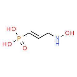 ChemSpider 2D Image | [(1E)-3-(Hydroxyamino)-1-propen-1-yl]phosphonic acid | C3H8NO4P