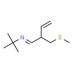 ChemSpider 2D Image | (1E)-N-(2-Methyl-2-propanyl)-2-[(methylsulfanyl)methyl]-3-buten-1-imine | C10H19NS