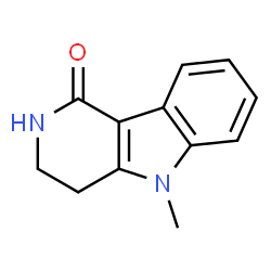 ChemSpider 2D Image | 2,3,4,5-Tetrahydro-5-methyl-1H-pyrido[4,3-b]indol-1-one | C12H12N2O