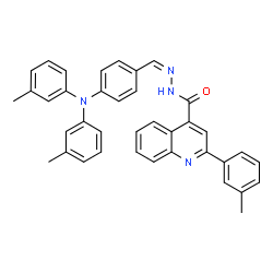 ChemSpider 2D Image | N'-[(Z)-{4-[Bis(3-methylphenyl)amino]phenyl}methylene]-2-(3-methylphenyl)-4-quinolinecarbohydrazide | C38H32N4O