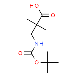 ChemSpider 2D Image | 3-bocamino-2,2-dimethyl-propionic acid | C10H19NO4