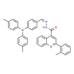 ChemSpider 2D Image | N'-[(Z)-{4-[Bis(4-methylphenyl)amino]phenyl}methylene]-2-(2-methylphenyl)-4-quinolinecarbohydrazide | C38H32N4O