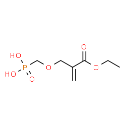 ChemSpider 2D Image | ({[2-(Ethoxycarbonyl)-2-propen-1-yl]oxy}methyl)phosphonic acid | C7H13O6P