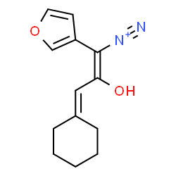 ChemSpider 2D Image | (1Z)-3-Cyclohexylidene-1-(3-furyl)-2-hydroxy-1-propene-1-diazonium | C13H15N2O2