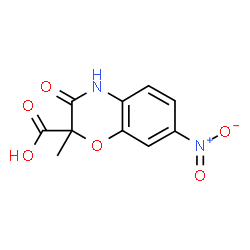 ChemSpider 2D Image | 2-Methyl-7-nitro-3-oxo-3,4-dihydro-2H-1,4-benzoxazine-2-carboxylic acid | C10H8N2O6