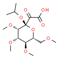 ChemSpider 2D Image | Isopropyl 1-C-(carboxycarbonyl)-2,3,4,6-tetra-O-methyl-alpha-D-mannopyranoside | C15H26O9