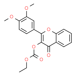 ChemSpider 2D Image | 2-(3,4-Dimethoxyphenyl)-4-oxo-4H-chromen-3-yl ethyl carbonate | C20H18O7