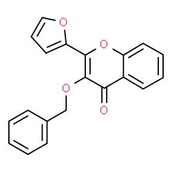 ChemSpider 2D Image | 3-(Benzyloxy)-2-(2-furyl)-4H-chromen-4-one | C20H14O4
