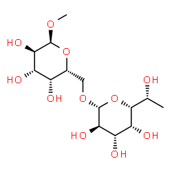 ChemSpider 2D Image | Methyl 6-O-{(5R)-5-[(1R)-1-hydroxyethyl]-alpha-L-arabinopyranosyl}-alpha-D-galactopyranoside | C14H26O11