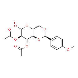 ChemSpider 2D Image | 2,3-Di-O-acetyl-4,6-O-(4-methoxybenzylidene)-D-glucopyranose | C18H22O9