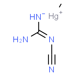 ChemSpider 2D Image | Methylmercury(1+) (N'-cyanocarbamimidoyl)azanide | C3H6HgN4