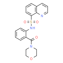 ChemSpider 2D Image | N-[2-(4-Morpholinylcarbonyl)phenyl]-8-quinolinesulfonamide | C20H19N3O4S