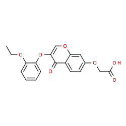 ChemSpider 2D Image | {[3-(2-Ethoxyphenoxy)-4-oxo-4H-chromen-7-yl]oxy}acetic acid | C19H16O7