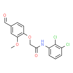 ChemSpider 2D Image | N-(2,3-Dichlorophenyl)-2-(4-formyl-2-methoxyphenoxy)acetamide | C16H13Cl2NO4