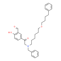 ChemSpider 2D Image | 5-{N-Benzyl-N-[6-(4-phenylbutoxy)hexyl]glycyl}-2-hydroxybenzaldehyde | C32H39NO4