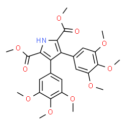 ChemSpider 2D Image | Dimethyl 3,4-bis(3,4,5-trimethoxyphenyl)-1H-pyrrole-2,5-dicarboxylate | C26H29NO10