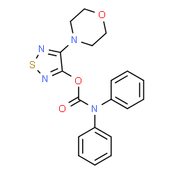 ChemSpider 2D Image | 4-morpholin-4-yl-1,2,5-thiadiazol-3-yl diphenylcarbamate | C19H18N4O3S