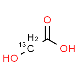 ChemSpider 2D Image | Hydroxy(2-~13~C)acetic acid | C13CH4O3