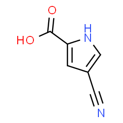 ChemSpider 2D Image | 4-Cyanopyrrole-2-carboxylic acid | C6H4N2O2