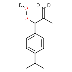 ChemSpider 2D Image | 1-(4-Isopropylphenyl)-2-methyl(3,3-~2~H_2_)-2-propen-1-yl (~2~H)hydroperoxide | C13H15D3O2